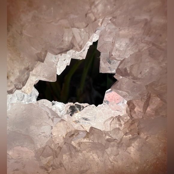 Pink Amethyst Quartz Crystal Druzy Freeform with Portal - Picture 10 of 11